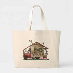 Redneck Hillbilly Camper Bags/Totes Large Tote Bag