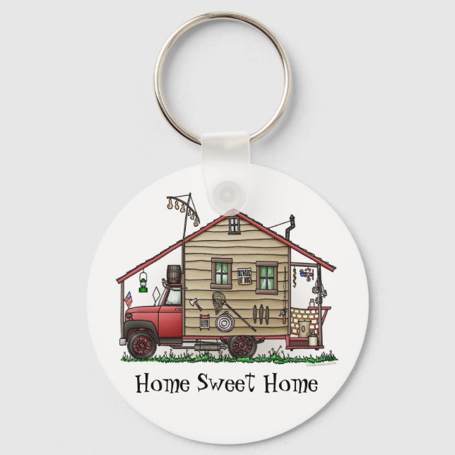 Redneck Hillbilly Camper Keychains (Front)