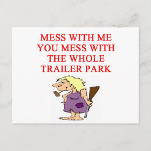 redneck hillbilly joke postcard