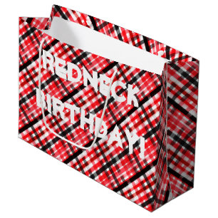 Redneck Plaid Large Gift Bag