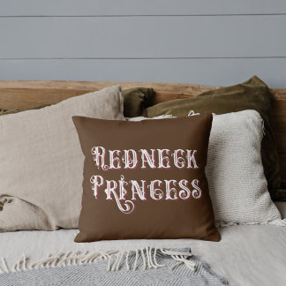 Redneck Princess Fancy Text Cushion