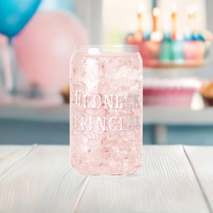 Redneck Princess Fancy Text Pink Can Glass