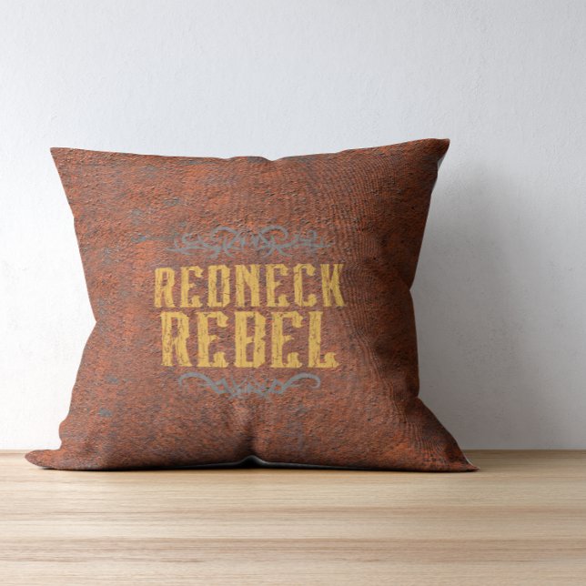 Redneck Rebel Grunge Rust Cushion (Creator Uploaded)