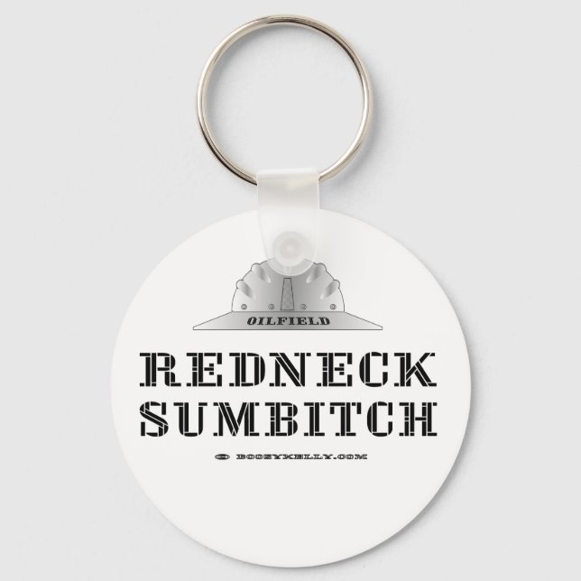 Redneck Sumbitch Keychain, Key Ring (Front)