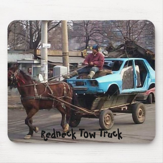 Redneck Tow Truck Mouse Pad (Front)