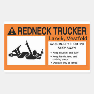 Redneck Trucker Rectangular Sticker