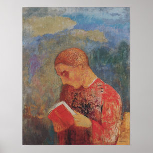 Redon - Alsace Or Reading Monk Poster