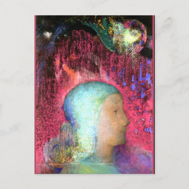 Redon - Profile on Red Meanders Postcard (Front)