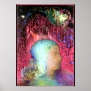 Redon - Profile on Red Meanders Poster
