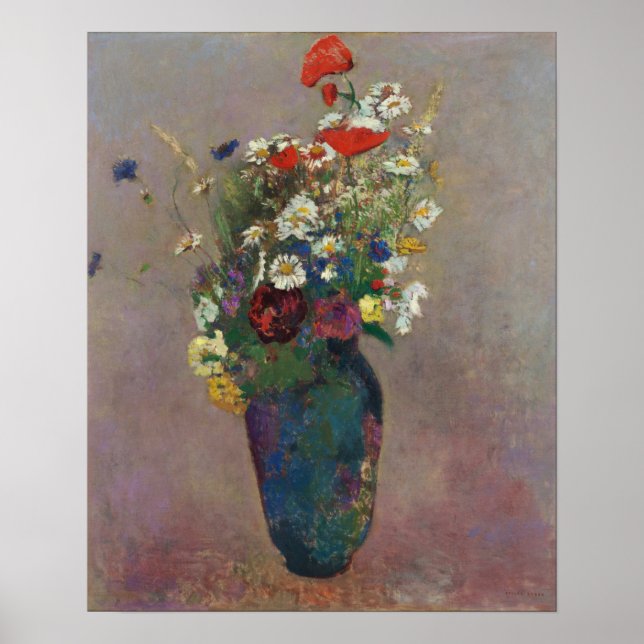 Redon - Vision, Vase Of Flowers Poster (Front)