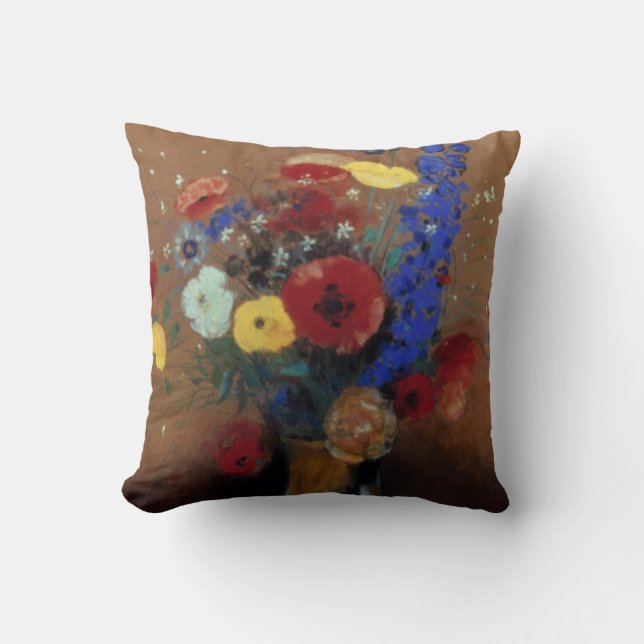 Redon: Wild Flowers, C1912 Cushion (Front)