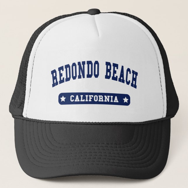 Redondo Beach California College Style tee shirts Trucker Hat (Front)
