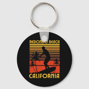 Redondo Beach California Surf Summer Vacation Vint Key Ring