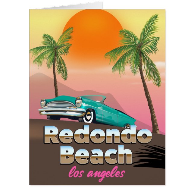 Redondo Beach LA travel poster (Front)