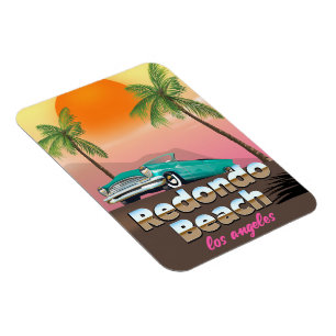 Redondo Beach LA travel poster Magnet