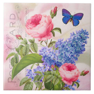 Redoute Flowers Ceramic Tile