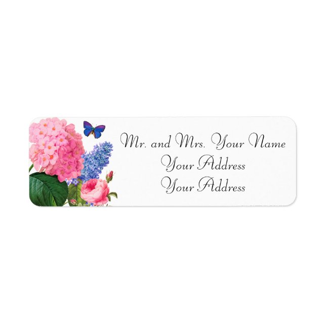 Redoute Flowers Custom Avery Address Labels (Front)