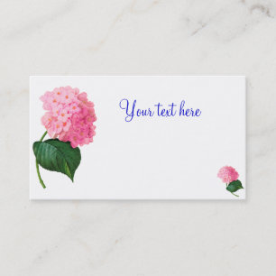 Redoute Pink Hydrangea Business Cards