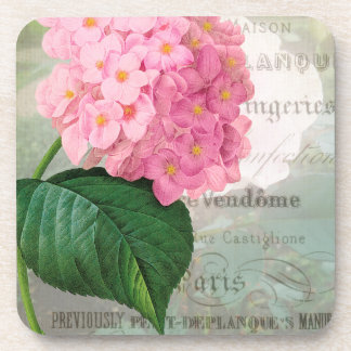 Redoute Pink Hydrangea Coasters