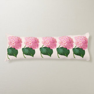 Redoute Pink Hydrangeas Body Pillow