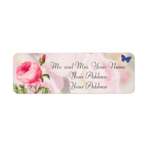 Redoute Rose Custom Address Labels