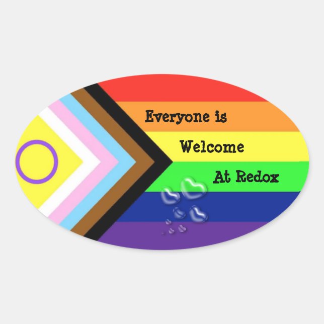 Redox Pride Oval Sticker (Front)