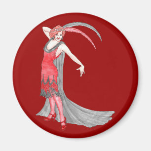 Redqueen's Scarlet Flapper Magnet