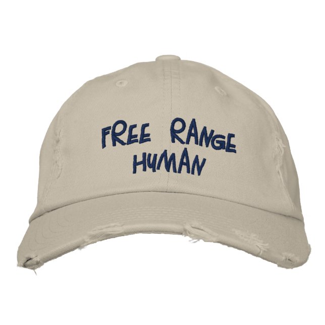 REDREAMING FREE RANGE HUMAN bbcap Embroidered Hat (Front)