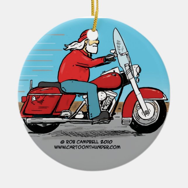 RedRoadGlide Ceramic Tree Decoration (Front)