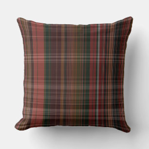 Reds and Greens Plaid Cushion
