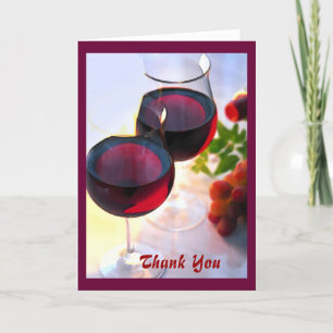 Reds at Afternoon Thanks Thank You Card