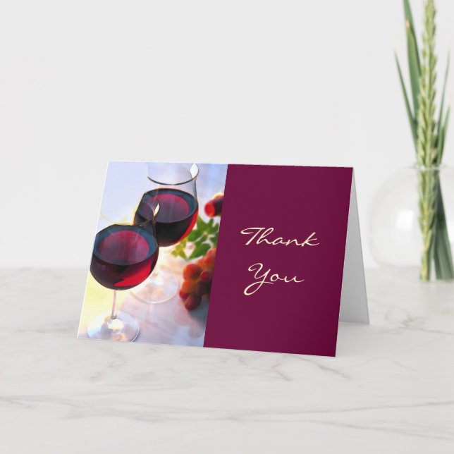 Reds at Afternoon Thanks Thank You Card (Front)