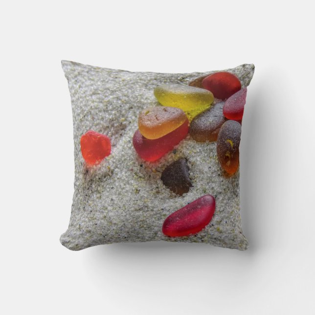 Reds sea glass-  pillow (Front)