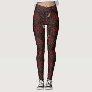 Redstarts in the chrysanthemums in brown and red leggings