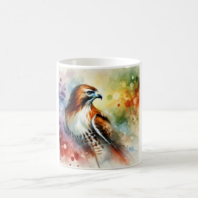 Redtailed hawk 061024AREF142 - Watercolor Coffee Mug (Center)