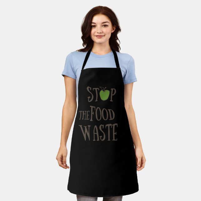 Reduce food waste recycling eco friendly apron (Worn)