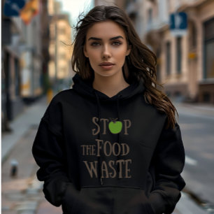 Reduce food waste recycling eco friendly hoodie