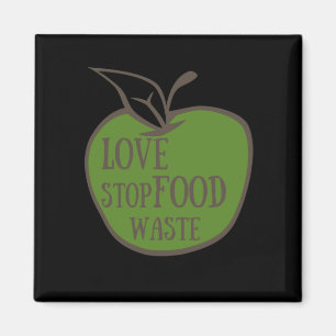 Reduce food waste recycling eco friendly magnet