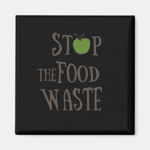 Reduce food waste recycling eco friendly magnet