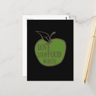 Reduce food waste recycling eco friendly postcard