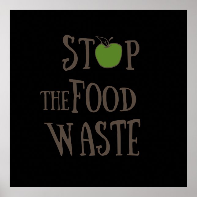 Reduce food waste recycling eco friendly poster (Front)