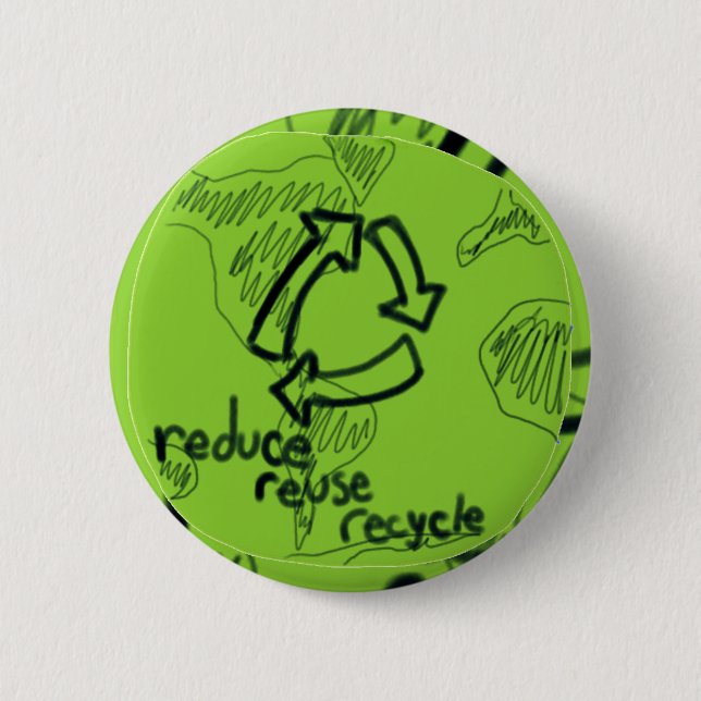 Reduce Reuse Recycle 6 Cm Round Badge (Front)
