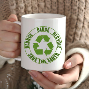Reduce reuse recycle coffee mug