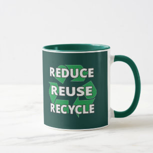 Reduce Reuse Recycle Earth Day Every Day Vintage Mug