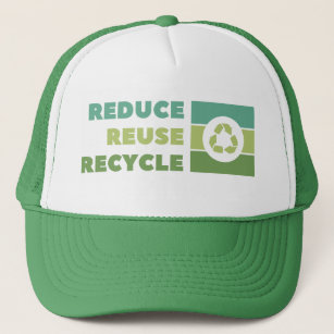 Reduce, Reuse, Recycle Environment Earth Trucker Hat