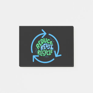 Reduce Reuse Recycle Environment Post-it Notes