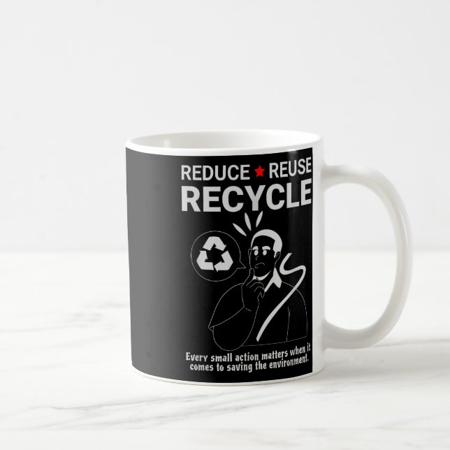 Reduce, Reuse, Recycle _ Environmental Protection  Coffee Mug (Right)