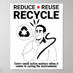 Reduce, Reuse, Recycle _ Environmental Protection Poster