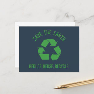 reduce reuse recycle holiday postcard