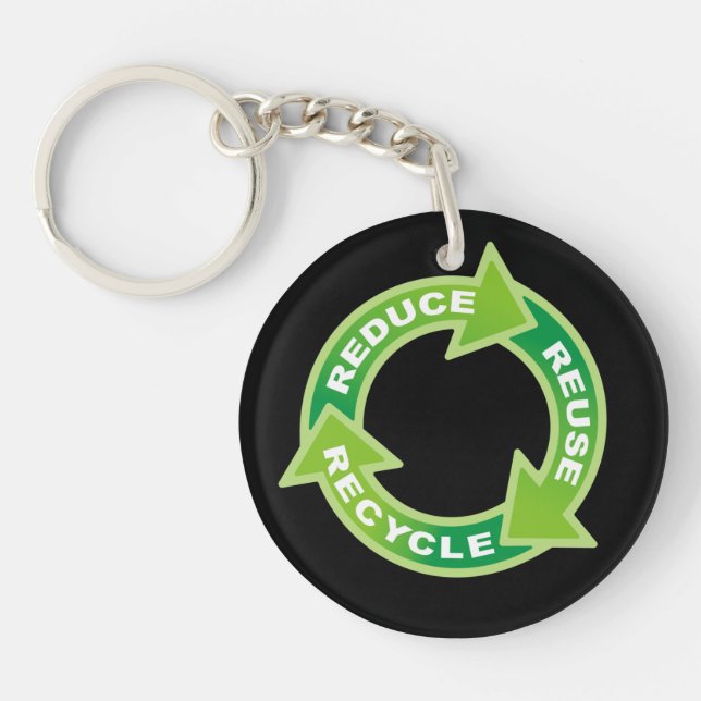 Reduce Reuse Recycle Keychain (Front)